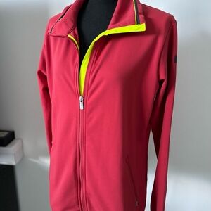 Helly Hansen Red and Yellow Lightweight Athletic Jacket